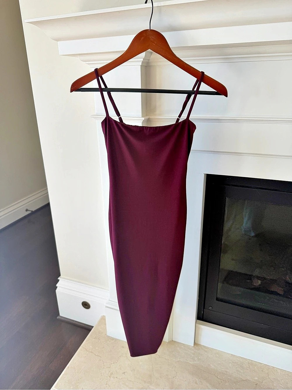 Nookie Plum Fitted Midi Body Con Stretch Dress Size M Excellent condition